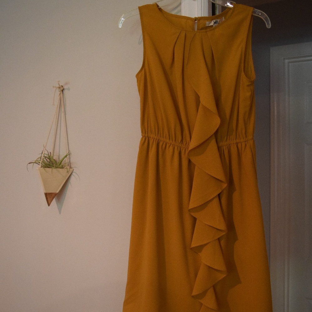 Ya Los Angeles - boutique dress mustard yellow